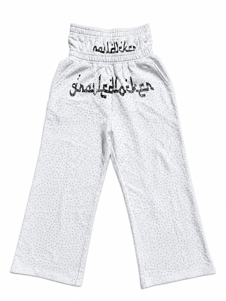 White Arabic Grailed Locker Double Waisted Pants