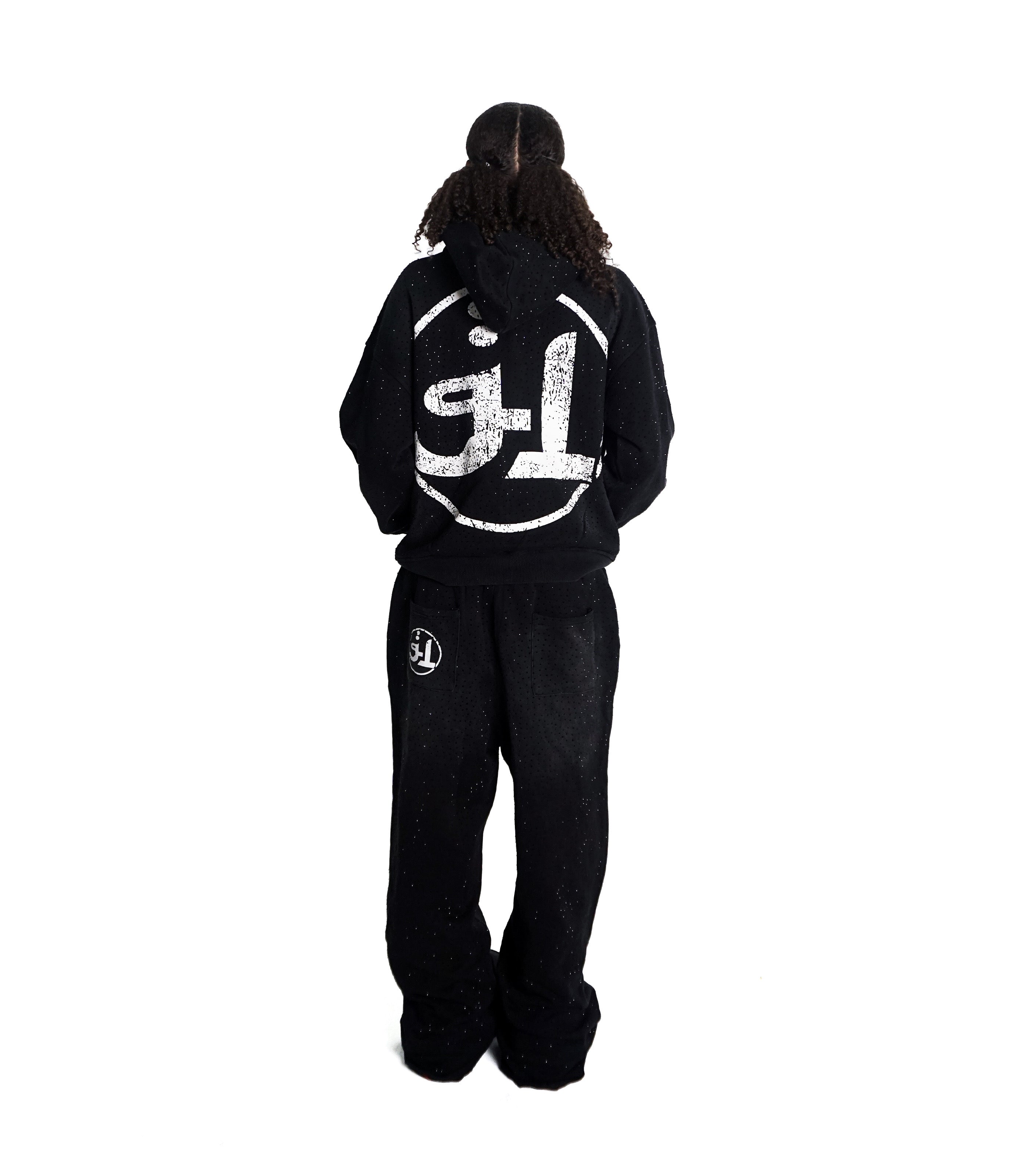 Arabic Grailed Locker Zip Up Hoodie - Rhinestone Streetwear