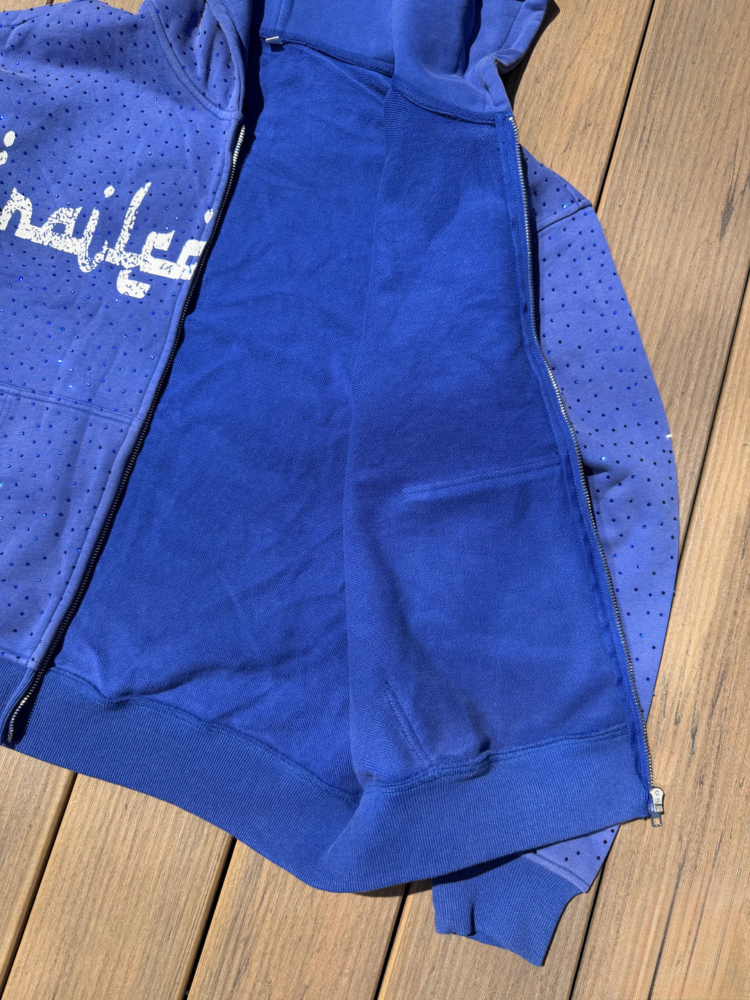 Blue Arabic Grailed Locker Zip Up Hoodie