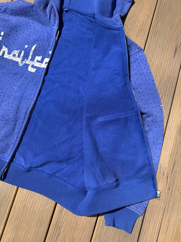 Blue Arabic Grailed Locker Zip Up Hoodie