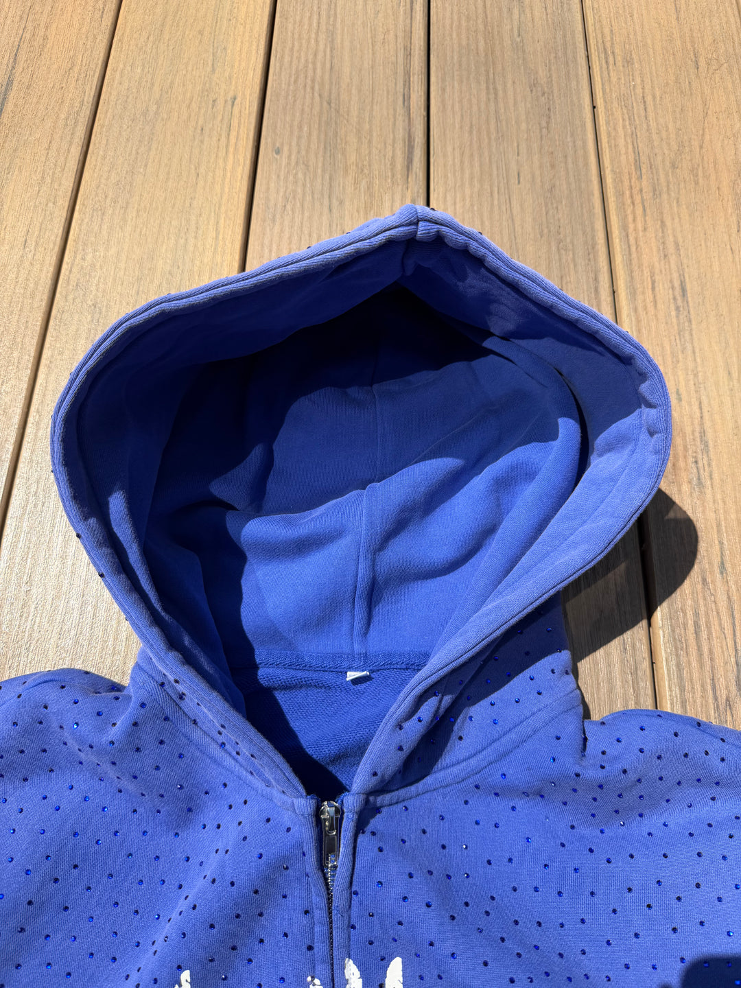 Blue Arabic Grailed Locker Zip Up Hoodie