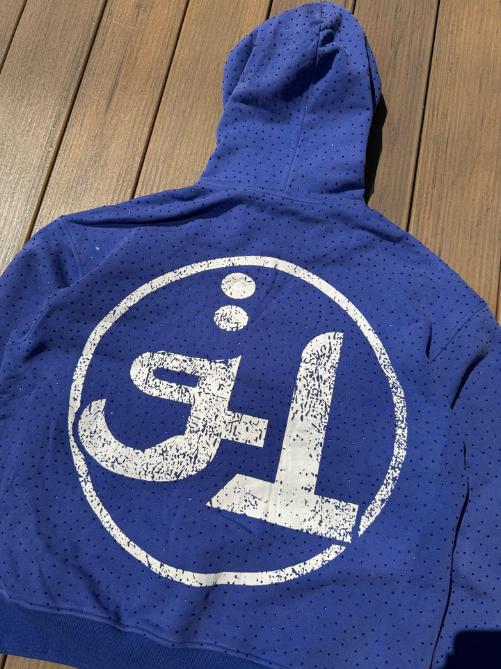 Blue Arabic Grailed Locker Zip Up Hoodie