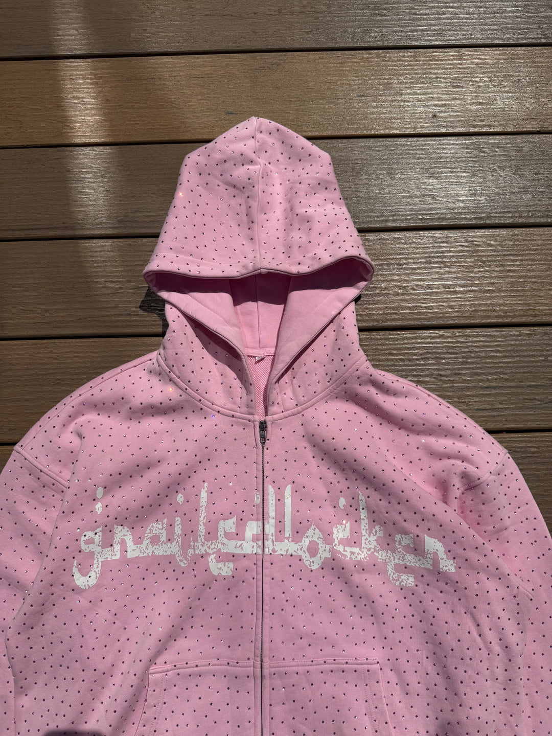 Pink Arabic Grailed Locker Zip Up Hoodie