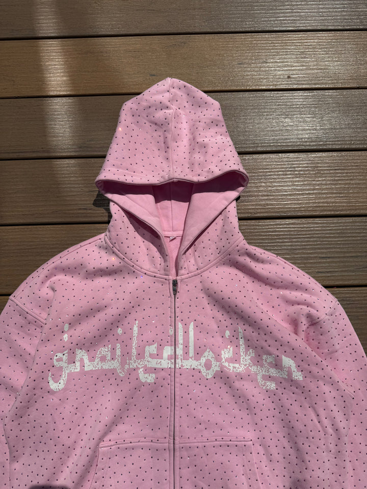 Pink Arabic Grailed Locker Zip Up Hoodie