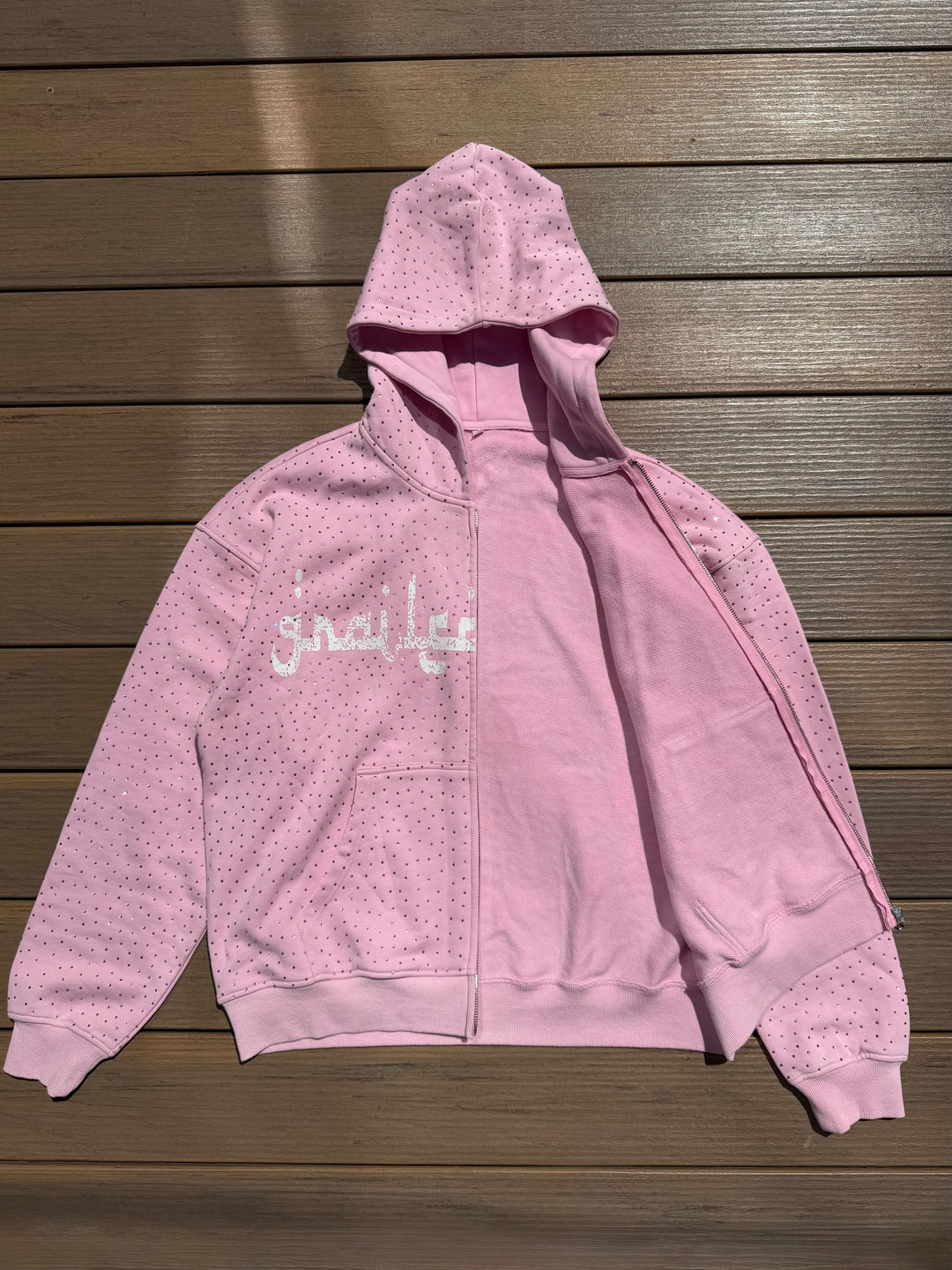 Pink Arabic Grailed Locker Zip Up Hoodie