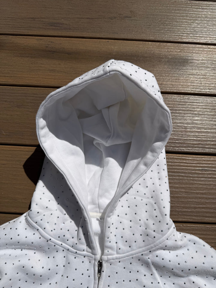 White Arabic Grailed Locker Zip Up Hoodie